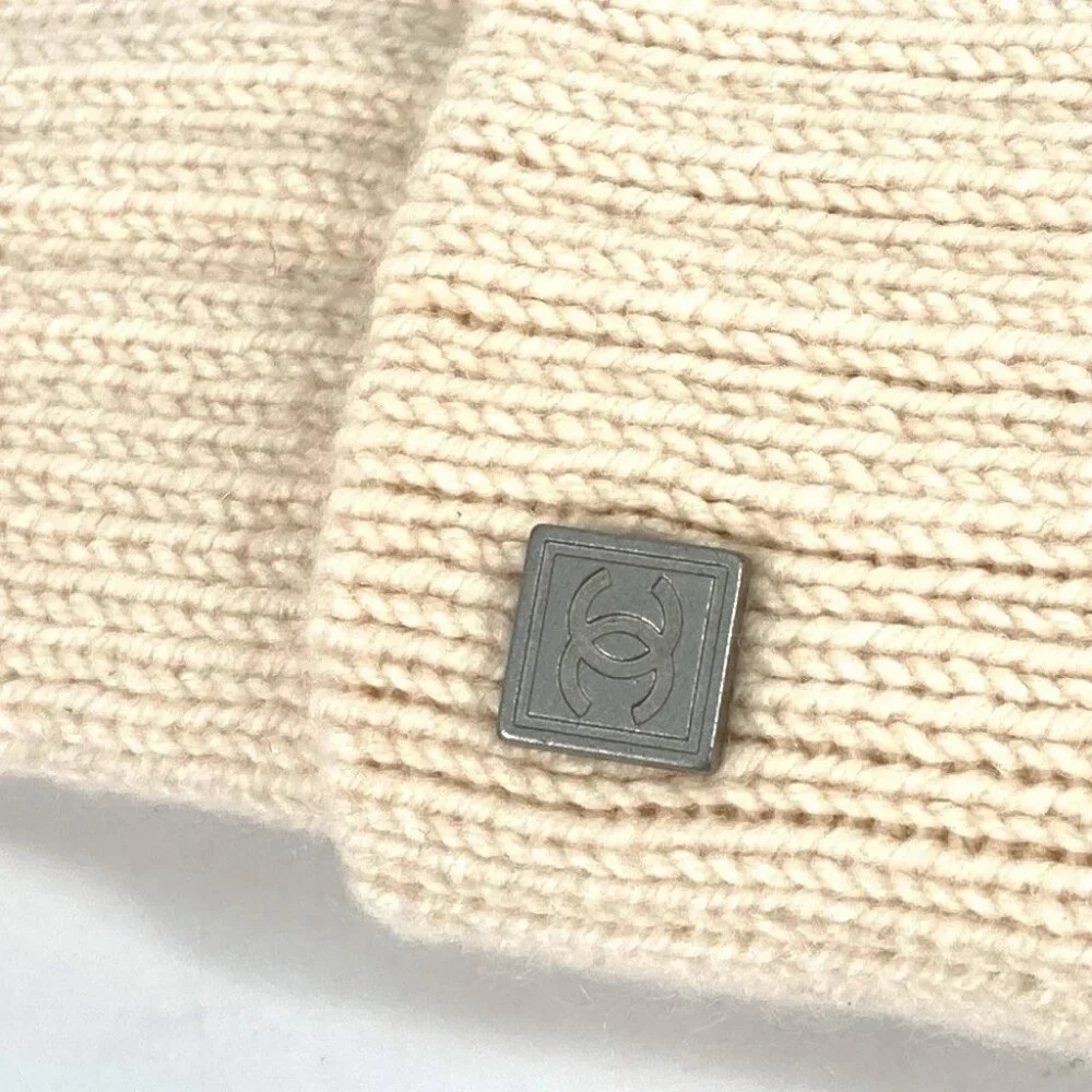 CHANEL Sports Logo CC CC Mark Long gloves Glove Cashmere